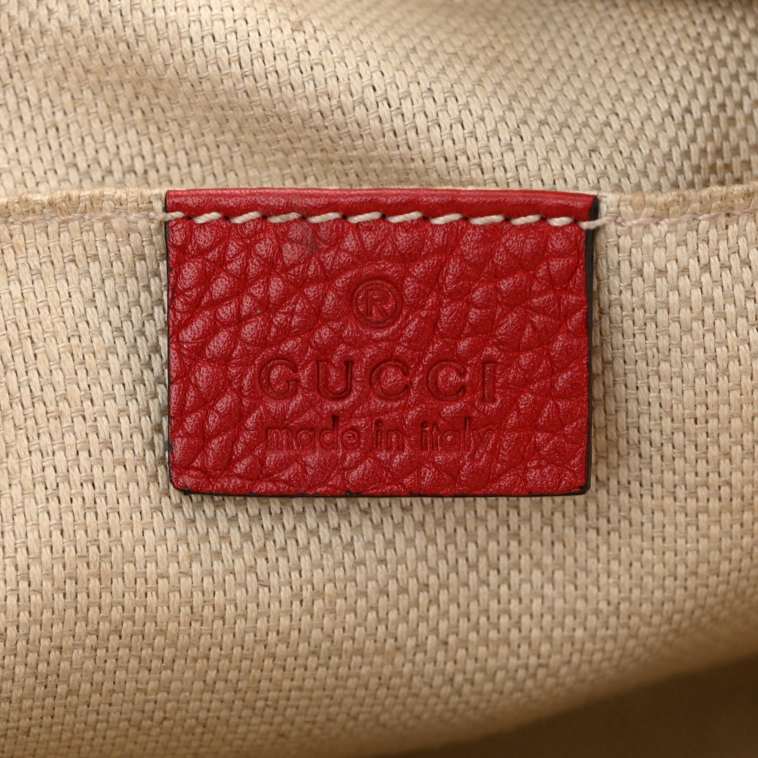 Gucci Pebbled Calfskin Small Soho Disco Bag Vibrant Red 6 of 12