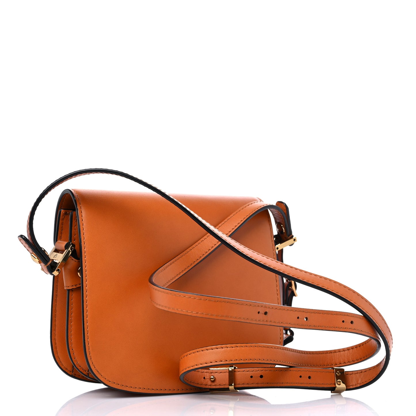 Grained Calfskin Patricia Park Avenue Crossbody Bag Cognac