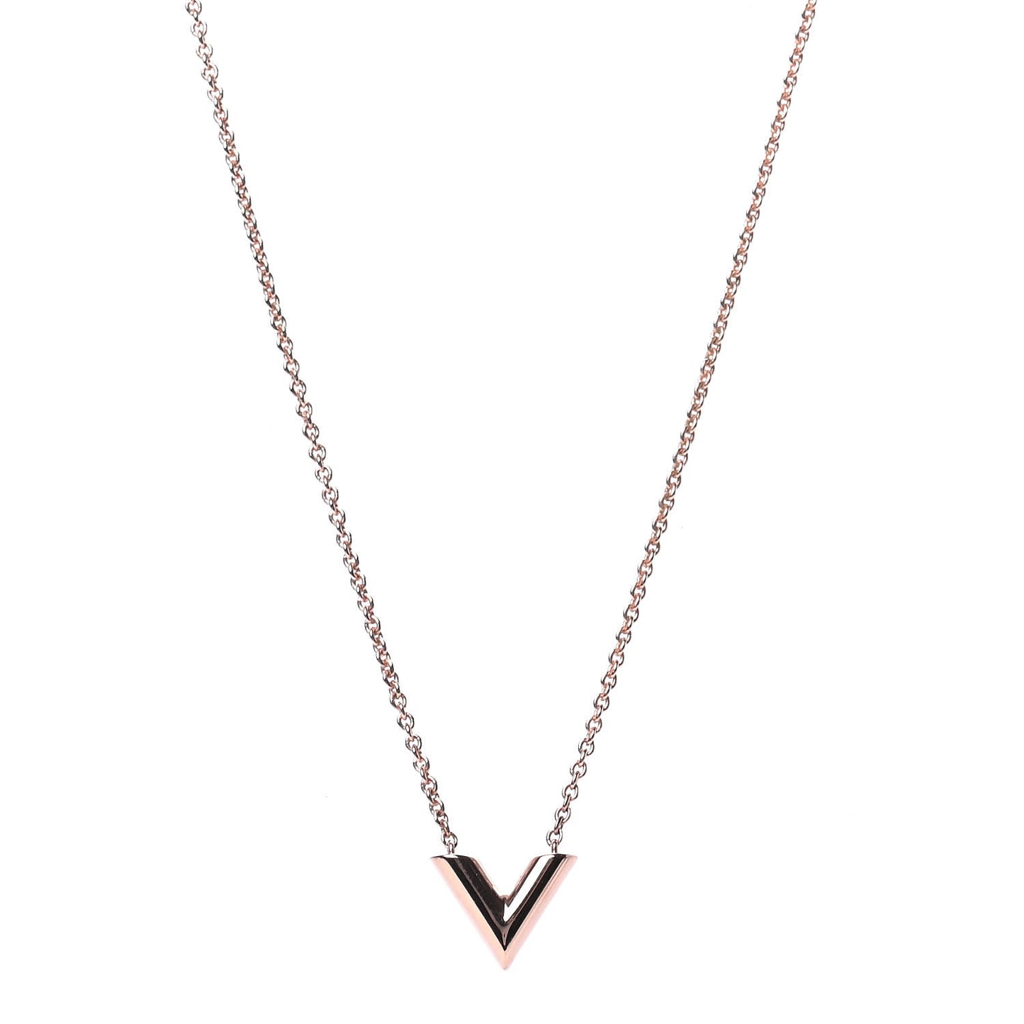 Essential V Necklace Rose Gold