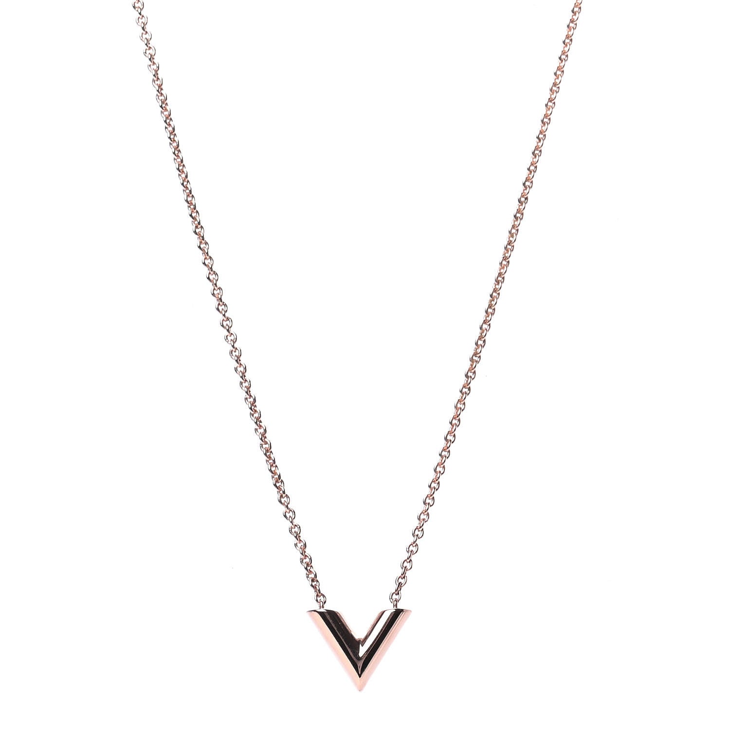 Louis Vuitton Essential V Necklace Rose Gold 1 of 4