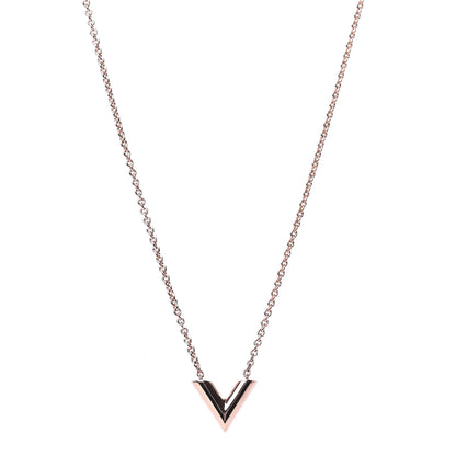 Louis Vuitton Essential V Necklace Rose Gold 1 of 4