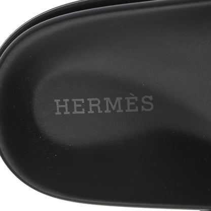 Hermes Calfskin Womens Chypre Sandals 35 Black 7 of 8