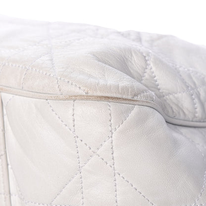 Christian Dior Lambskin Cannage Drawstring Bag White 21 of 24