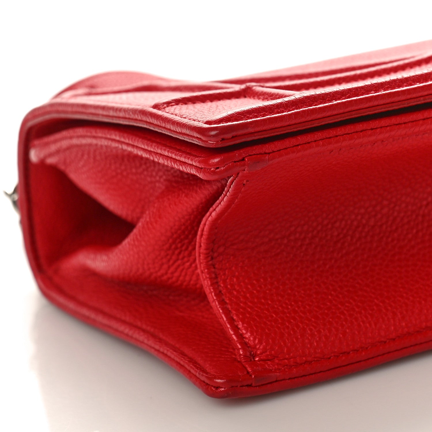 Christian Dior Grained Calfskin Small Diorama Flap Bag Red 9 of 13