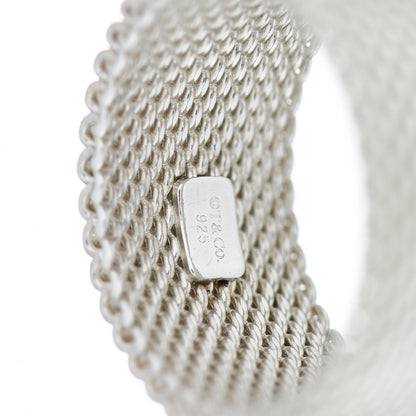 Tiffany Sterling Silver Somerset Mesh Ring 49 4.75 4 of 4