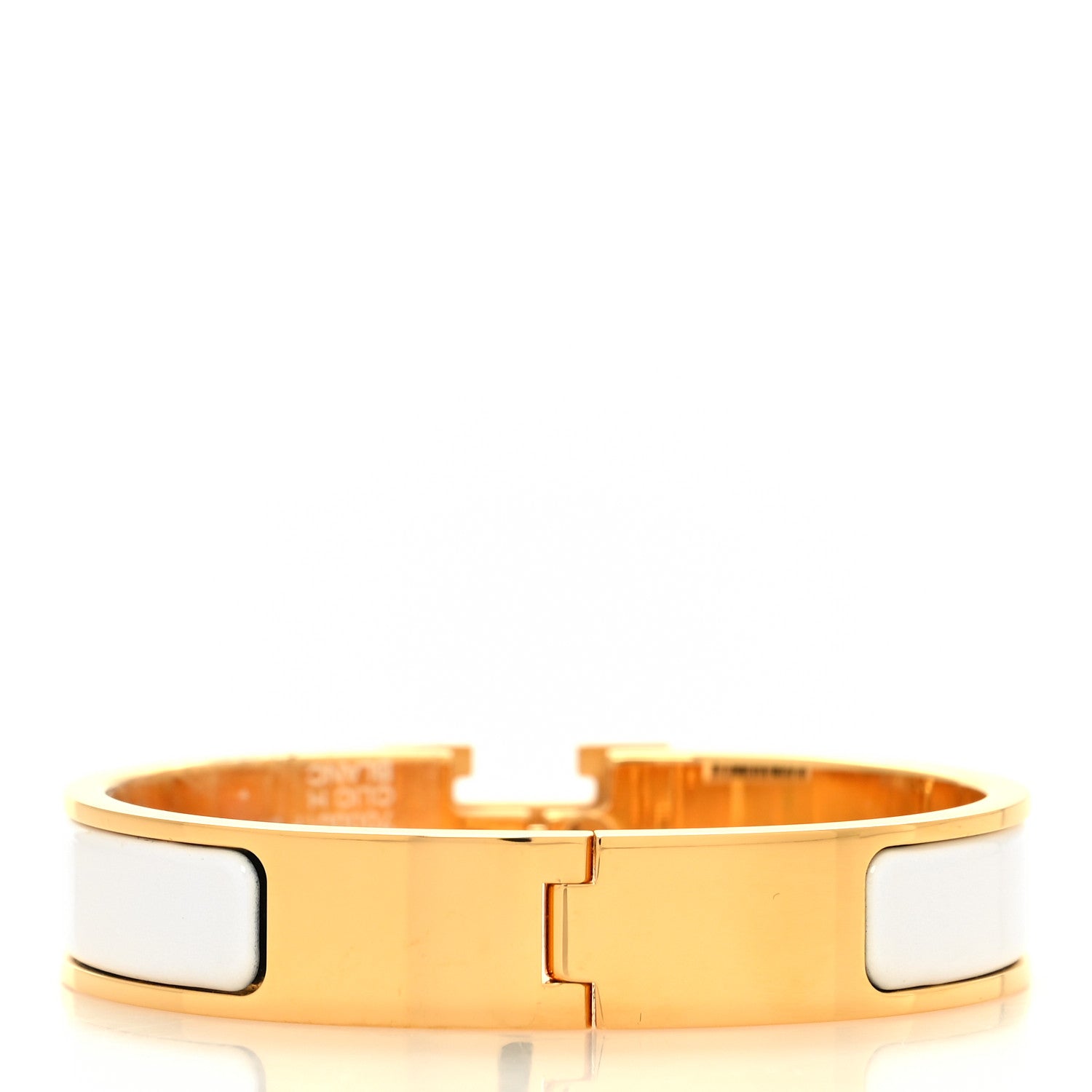 Hermes Enamel Narrow Clic Clac H Bracelet PM White 3 of 5