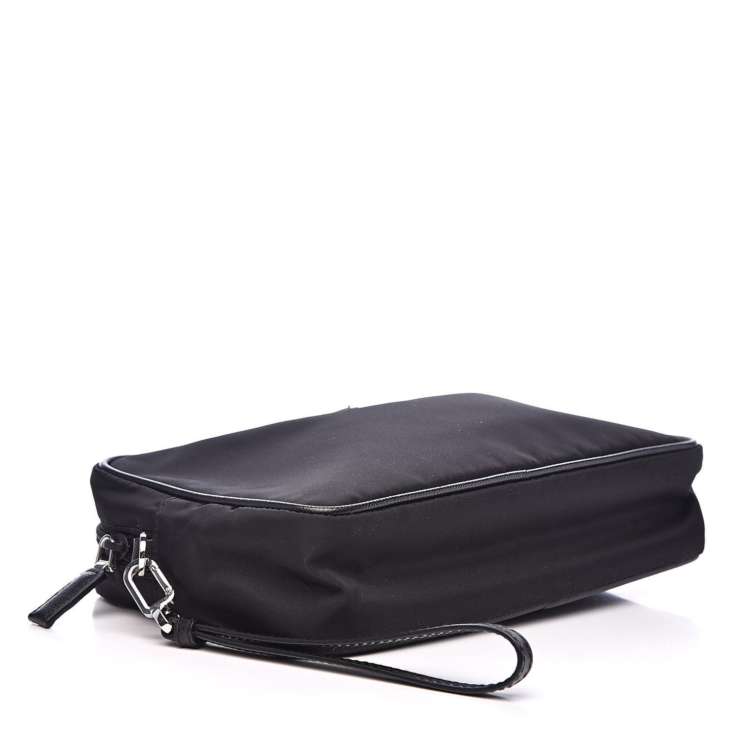 Tessuto Nylon Saffiano Wristlet Black