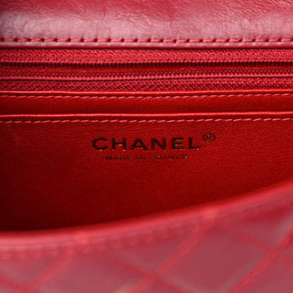 Chanel Aged Calfskin Quilted 2.55 Reissue Mini Flap Red 6 of 9