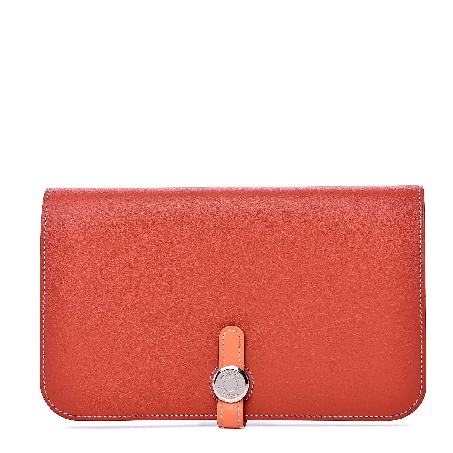 Hermes Swift Dogon Duo Wallet Sanguine Crevette 1 of 8