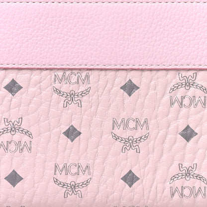 MCM Visetos Large Zip Around Wallet Powder Pink 7 of 10