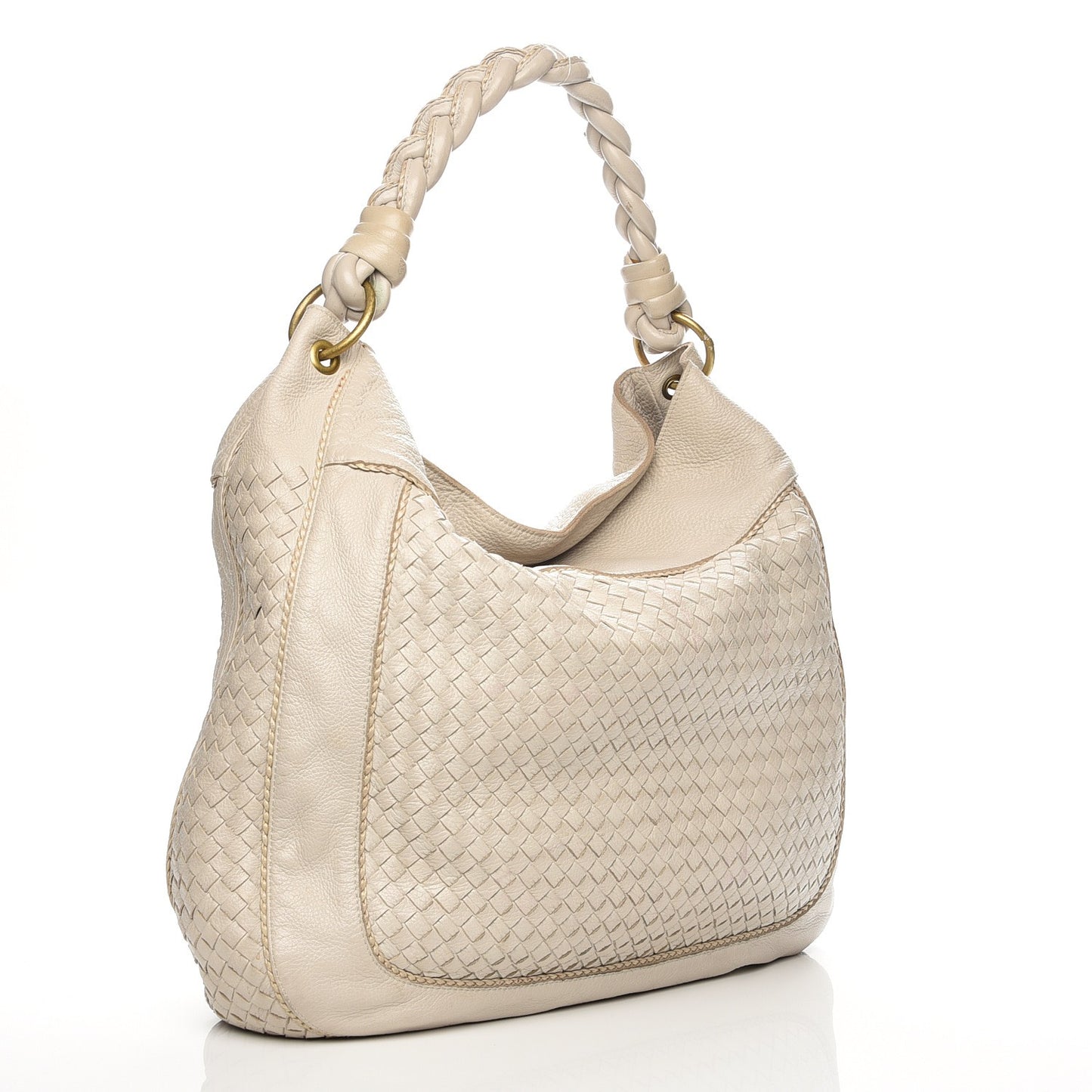 Cervo Intrecciato Shoulder Bag Pergamena