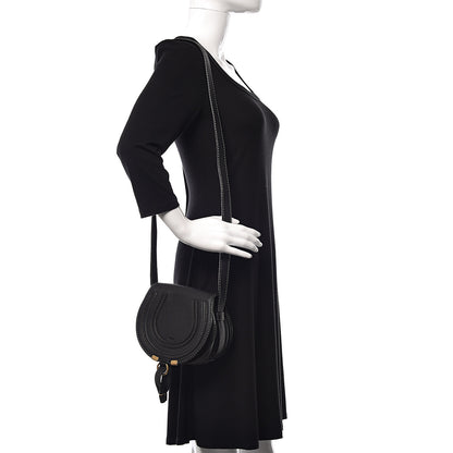 Chloe Calfskin Mini Marcie Round Crossbody Bag Black 2 of 10