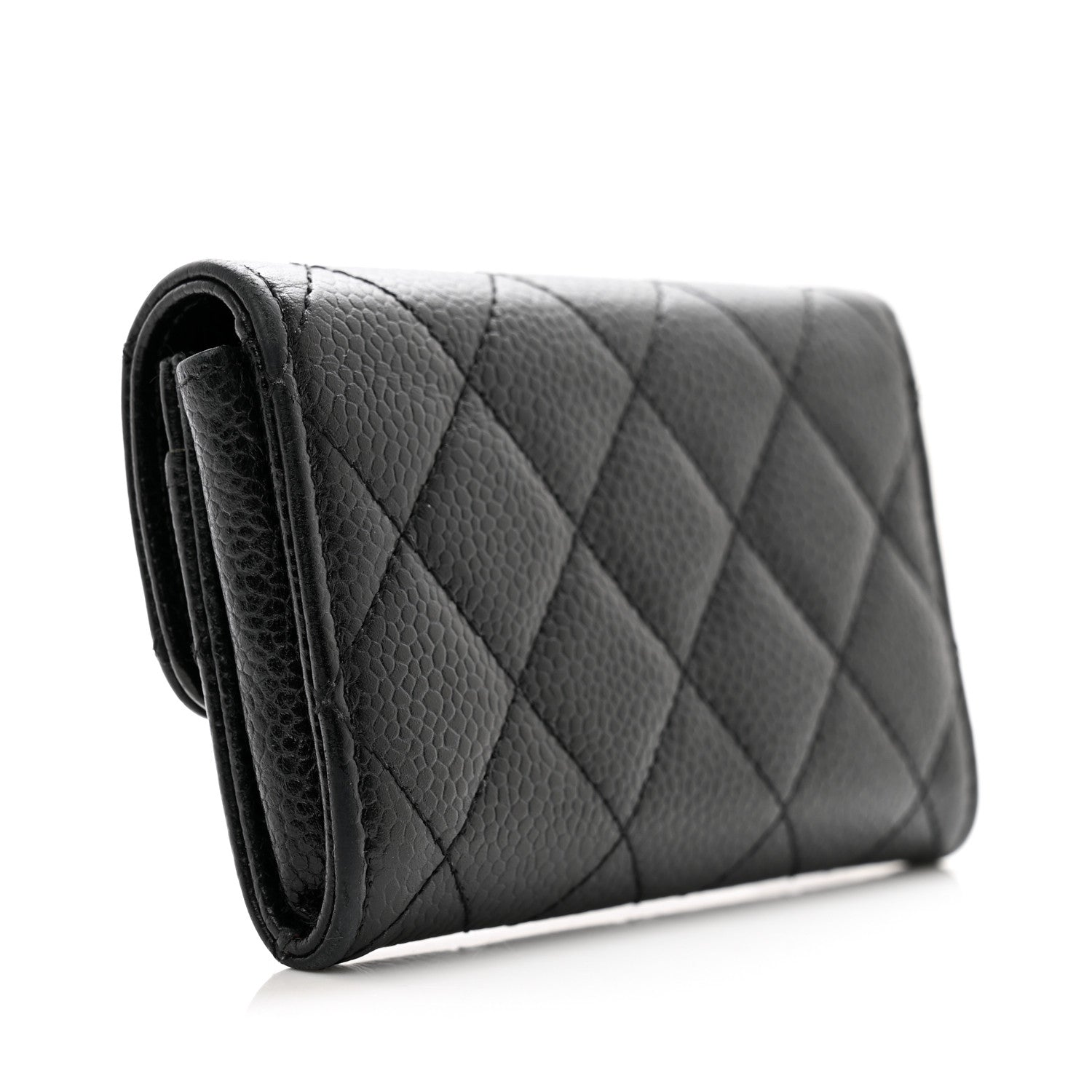 Chanel Caviar Quilted Flap Card Holder Wallet Black 3 of 10