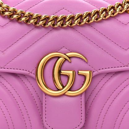 Gucci Calfskin Matelasse Mini GG Marmont Shoulder Bag Candy Mousse 9 of 12