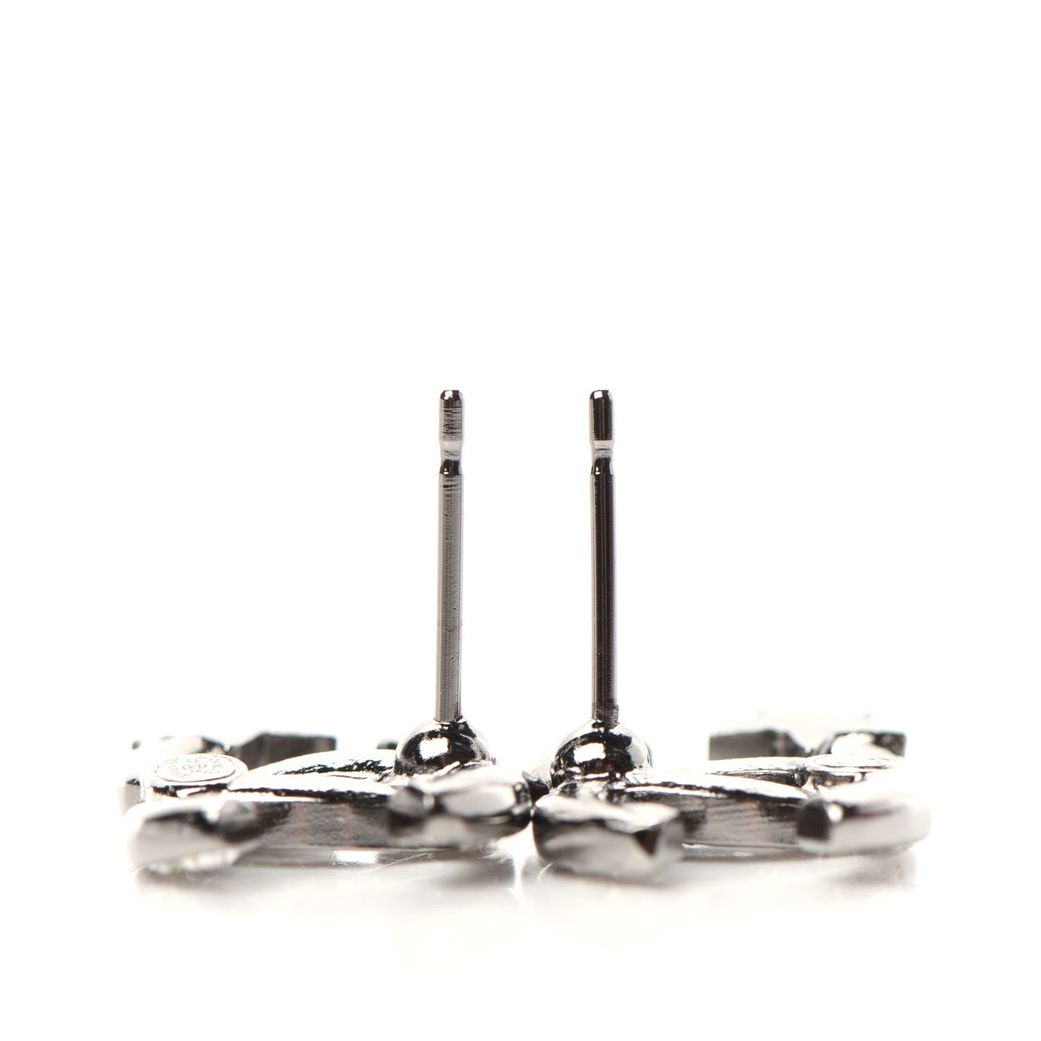Chanel Crystal CC Starfall Earrings Silver 3 of 4