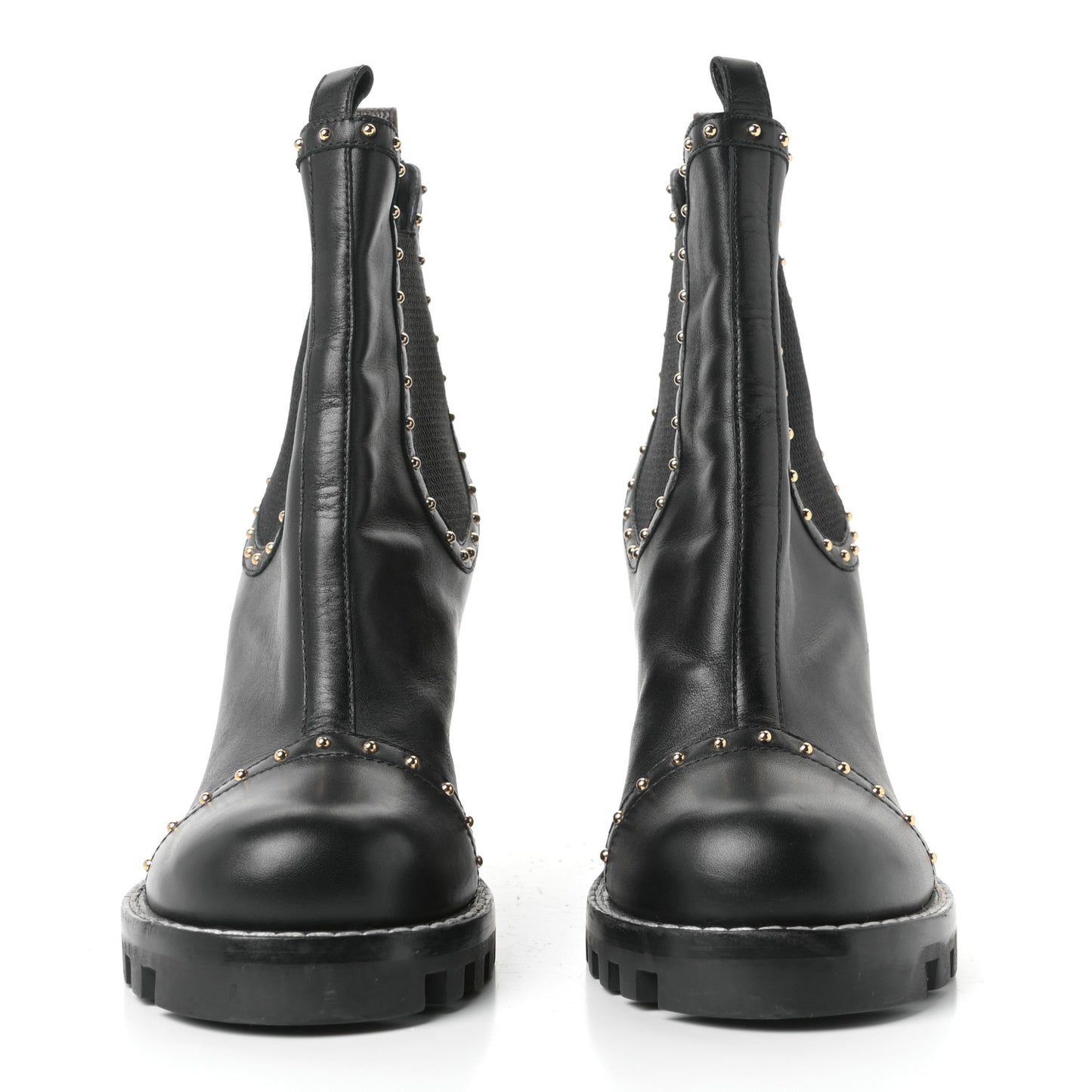 Calfskin Rockabilly Chelsea Ankle Boots 41 Black