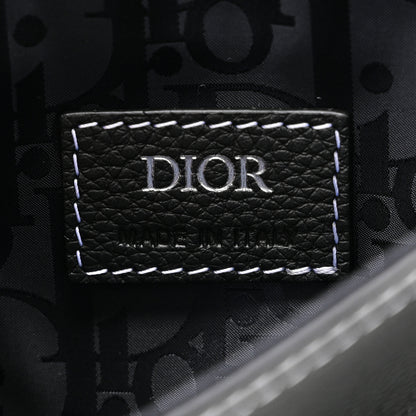 Christian Dior X KAWS Grained Calfskin Saddle Pouch Black 6 of 10