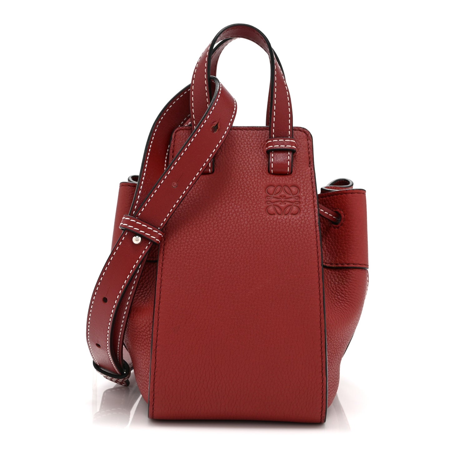 Soft Grained Calfskin Mini Hammock Shoulder Bag Dark Red