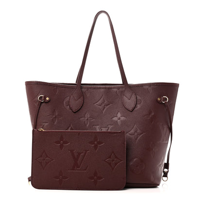 Louis Vuitton Empreinte Monogram Giant Neverfull MM Wine 3 of 10
