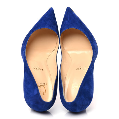 Christian Louboutin Veau Velours Pigalle Follies 100 Pumps 40 Atlantic 2 of 9