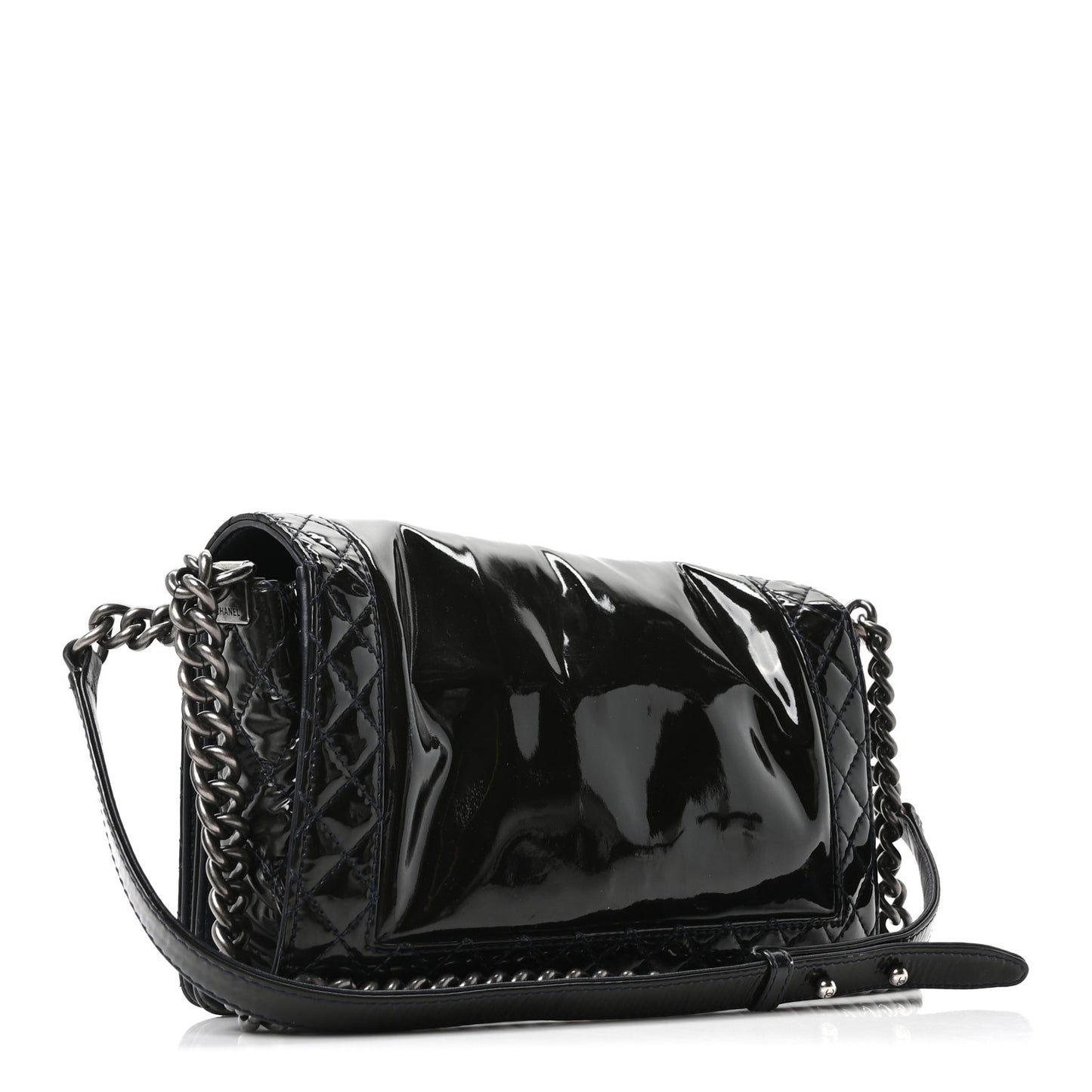 Patent New Medium Boy Reverso Flap Black