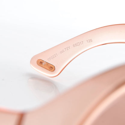 Tom Ford Ali Oversized Round Sunglasses TF0221 Peach Pink 6 of 7