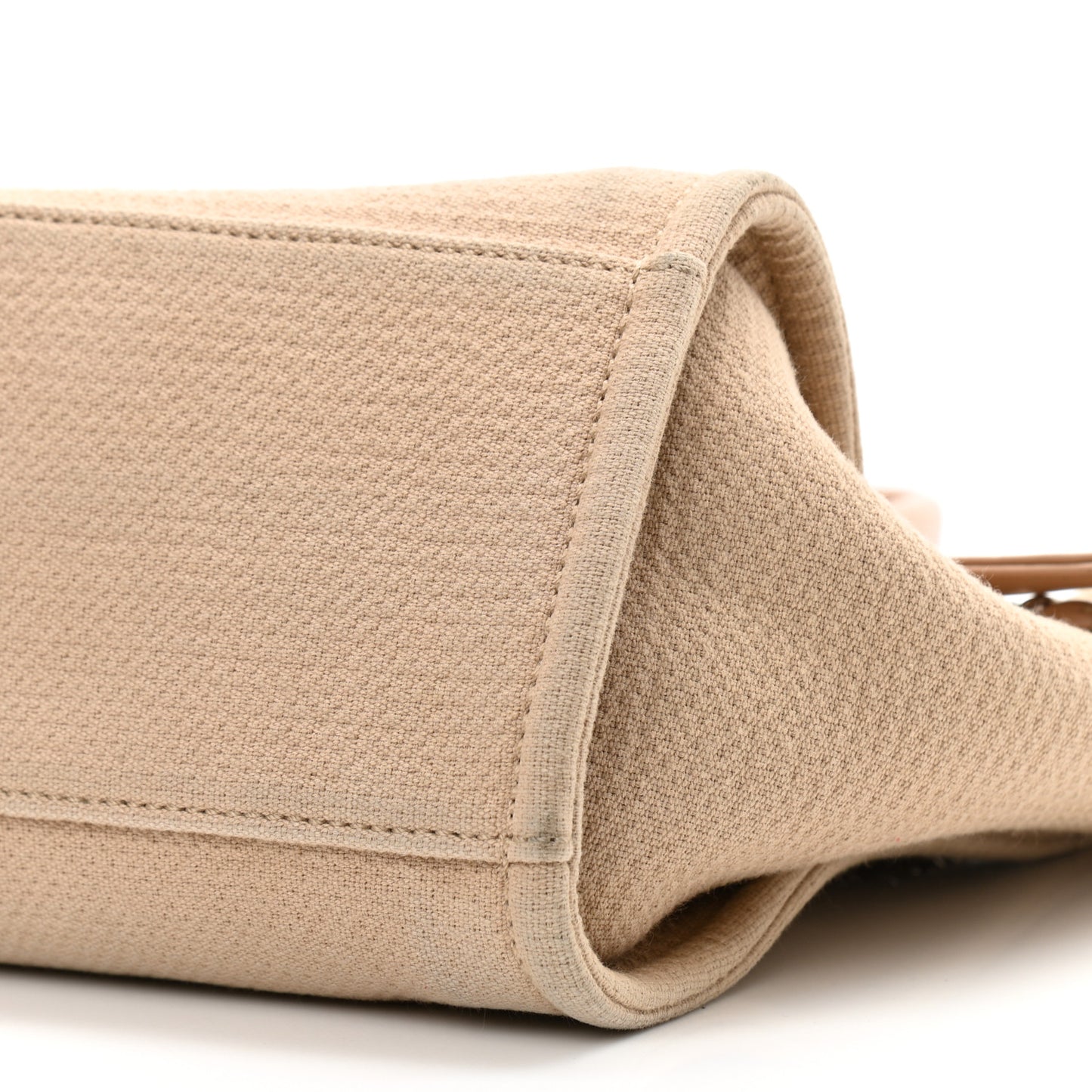 Mixed Fibers Small Deauville Tote Beige