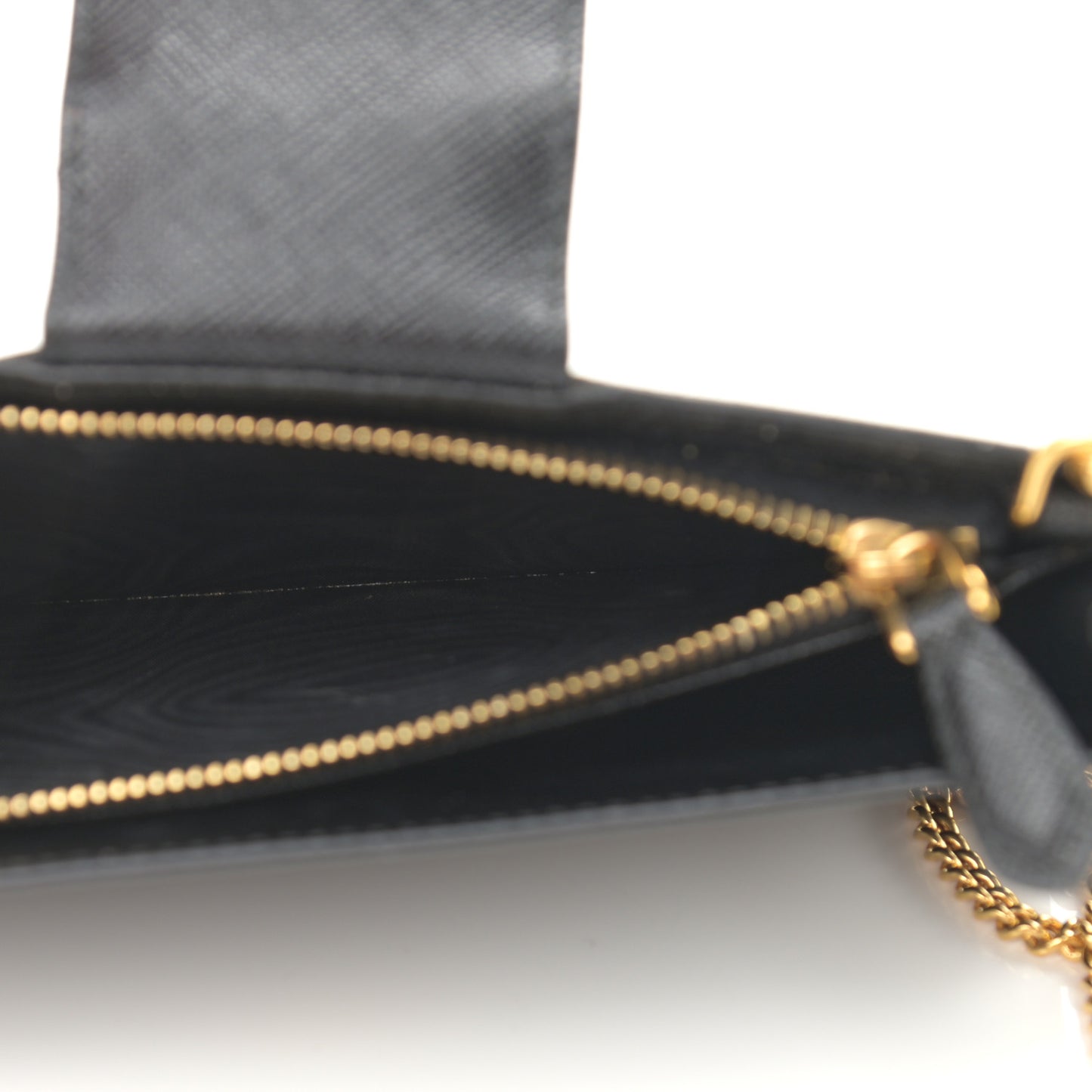 Saffiano Metal Phone Wristlet Crossbody Wallet Black
