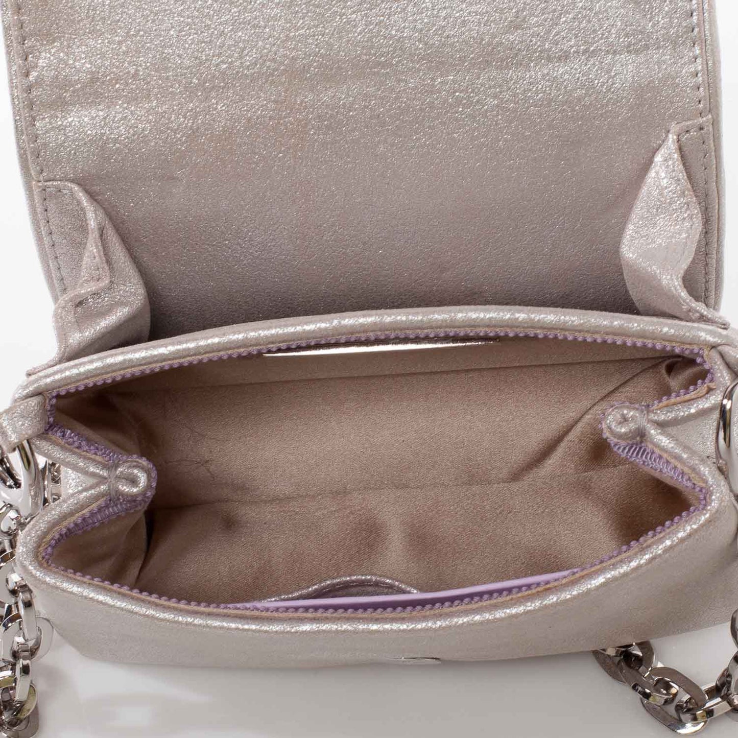 Crystal Embellished Mesh Cecile Clutch Bag