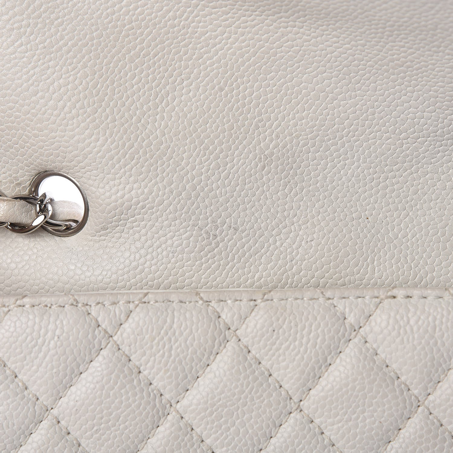 Chanel Soft Caviar Quilted East West Flap White 22 of 31