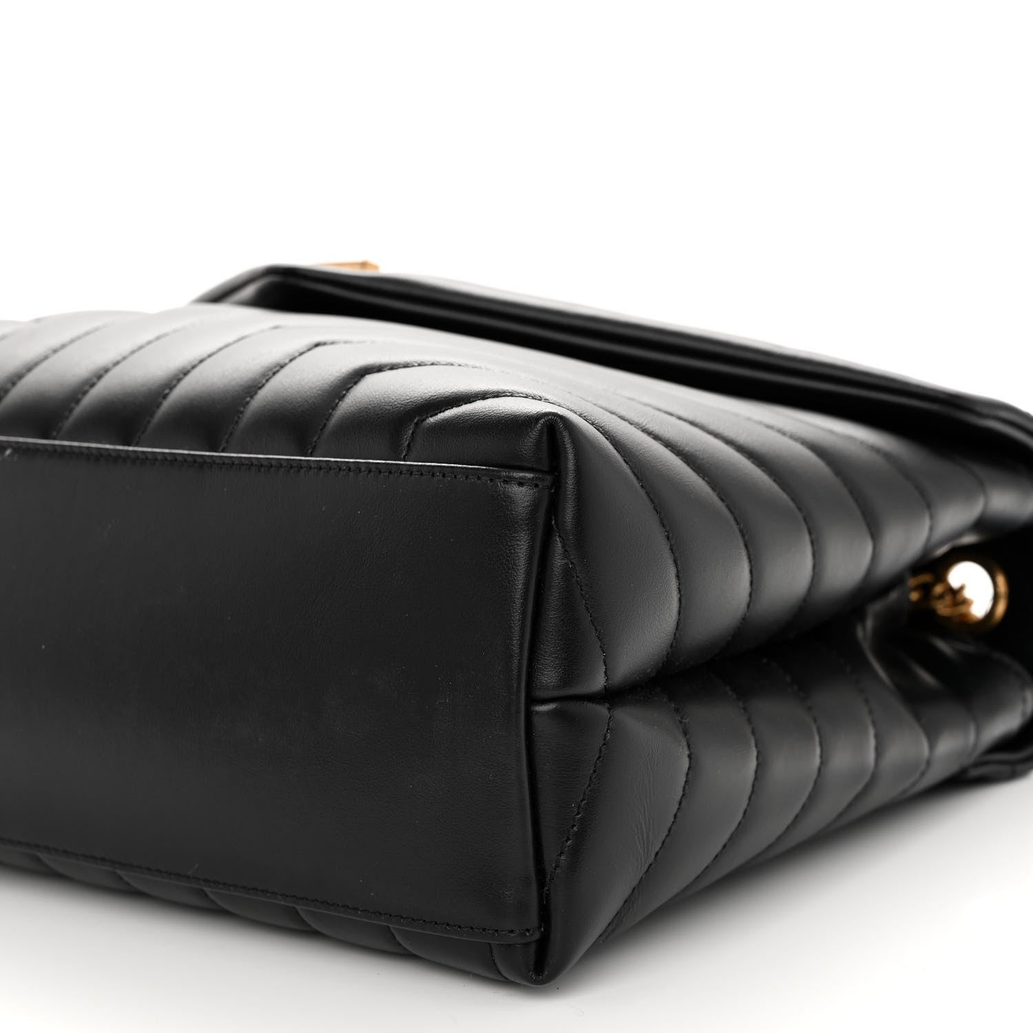Saint Laurent Calfskin Y Quilted Monogram Medium Loulou Chain Satchel Black 9 of 9