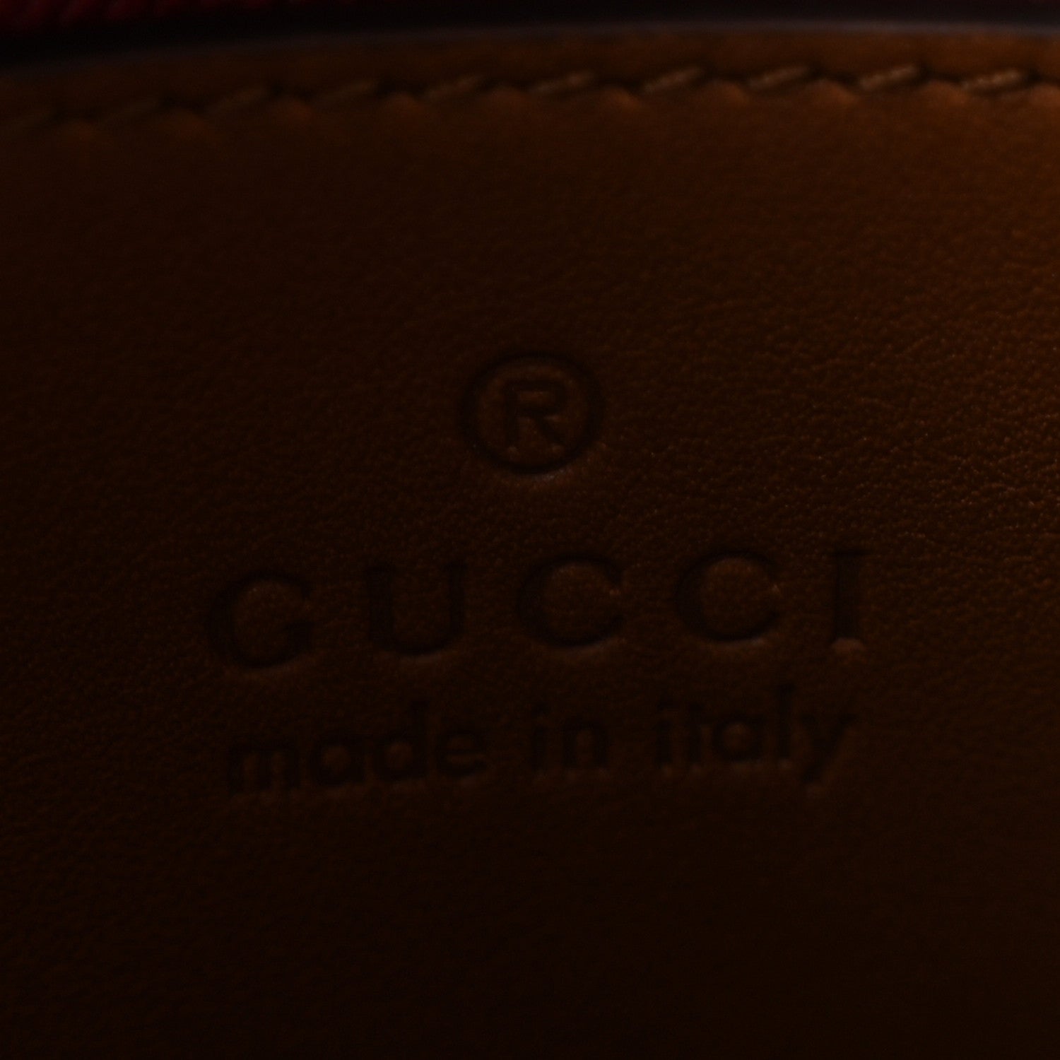 Gucci GG Supreme Monogram Textured Calfskin Small Emblem Shoulder Bag Beige Dark Brown 6 of 11