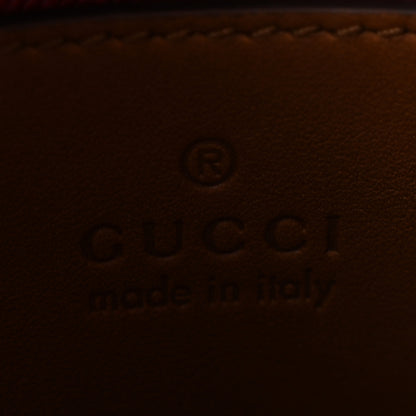 Gucci GG Supreme Monogram Textured Calfskin Small Emblem Shoulder Bag Beige Dark Brown 6 of 11