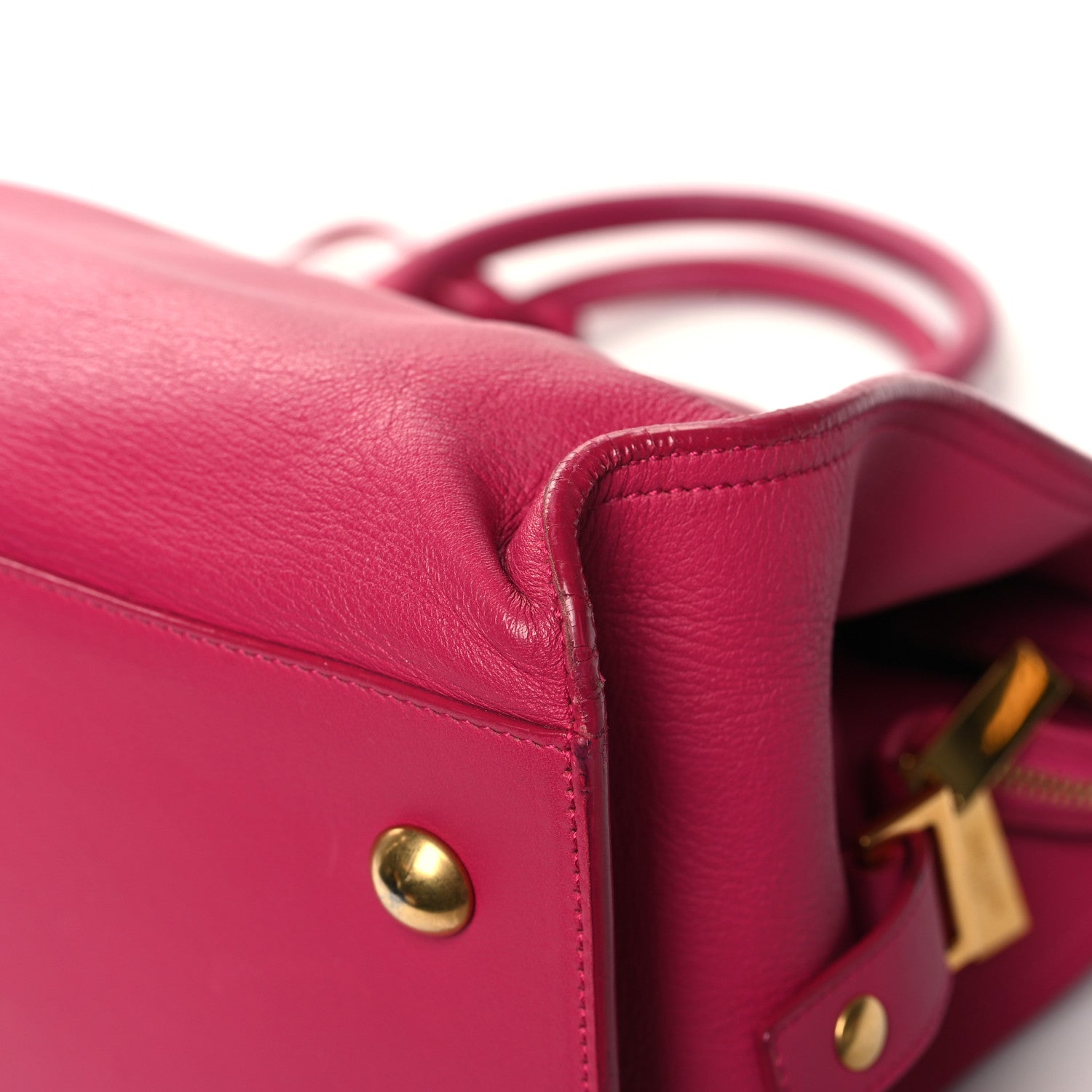Saint Laurent Calfskin Medium Classic Y Cabas Fuchsia 11 of 14