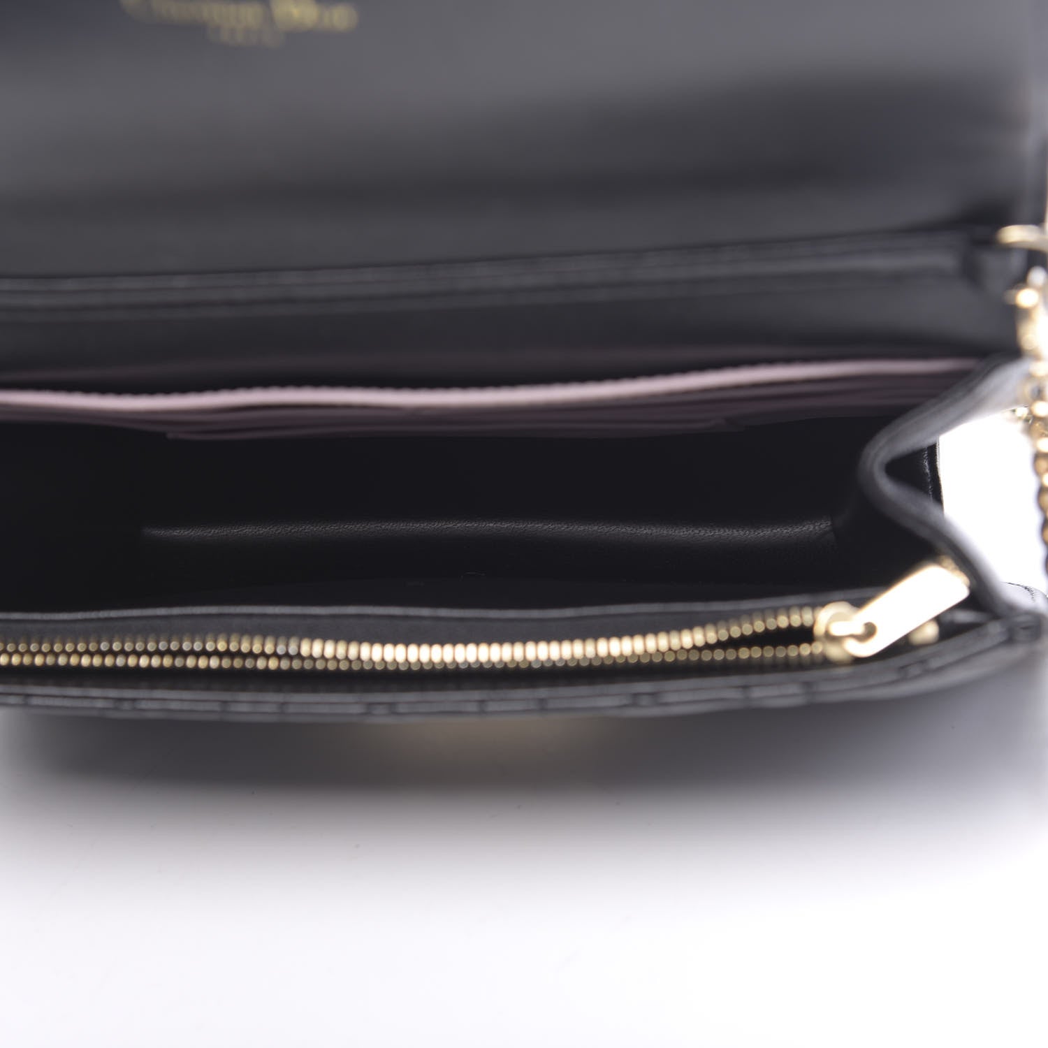 Christian Dior Lambskin Cannage Miss Dior Promenade Pouch Black 5 of 12