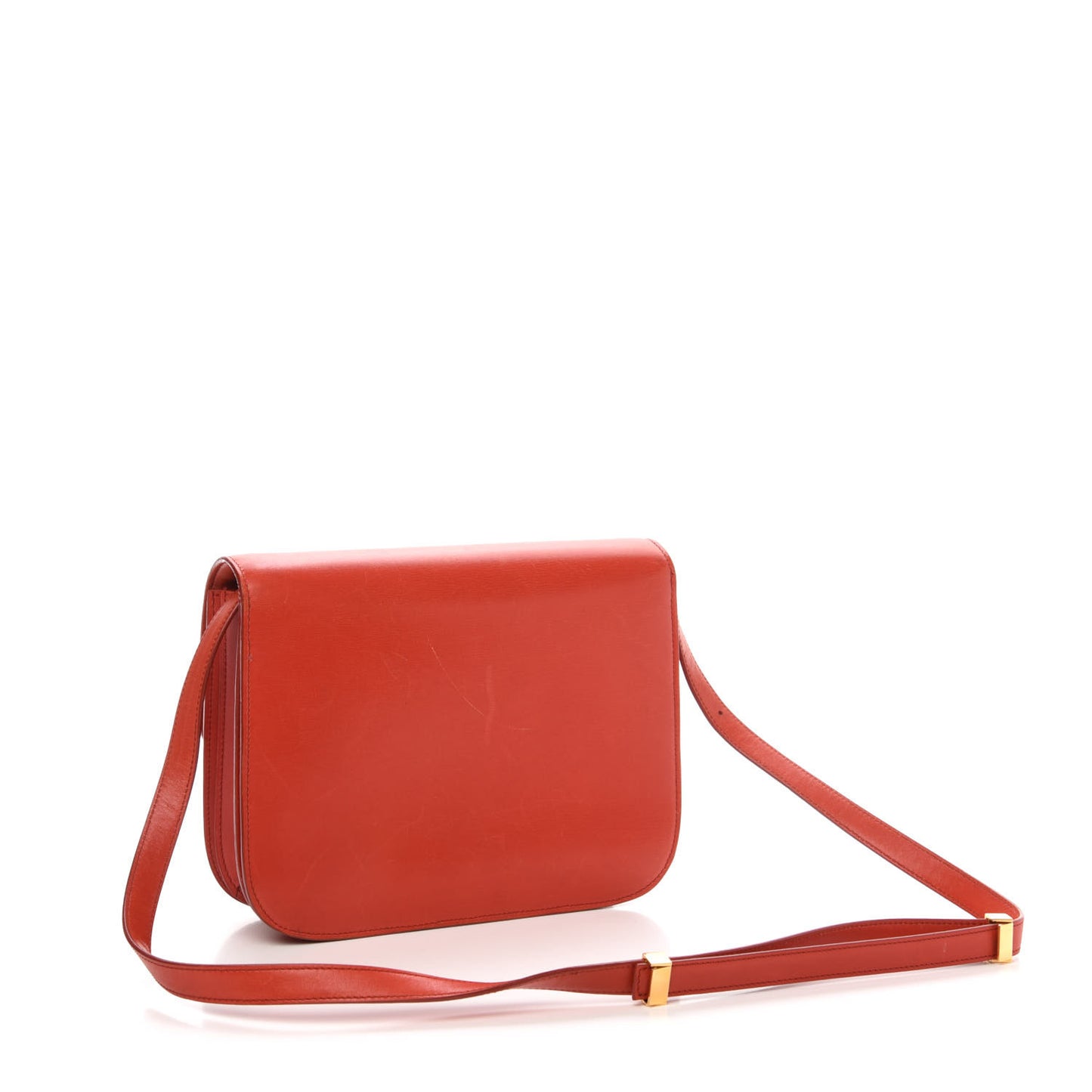 Box Calfskin Medium Classic Box Flap Bag Red