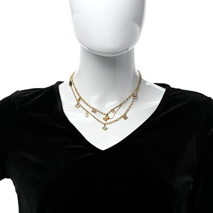 Louis Vuitton Metal Blooming Strass Necklace Gold 2 of 6