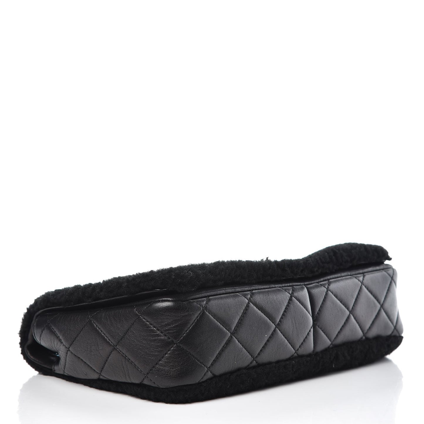 Shearling Lambskin Medium 100% Flap Black