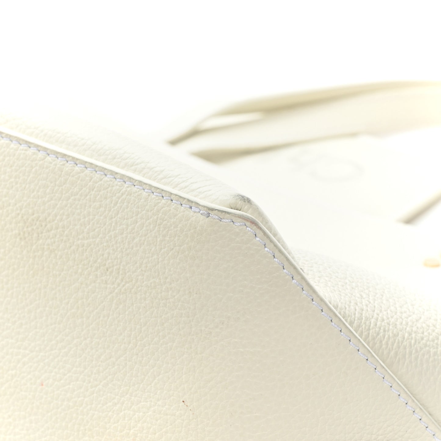Calfskin Small East West Sense Tote White