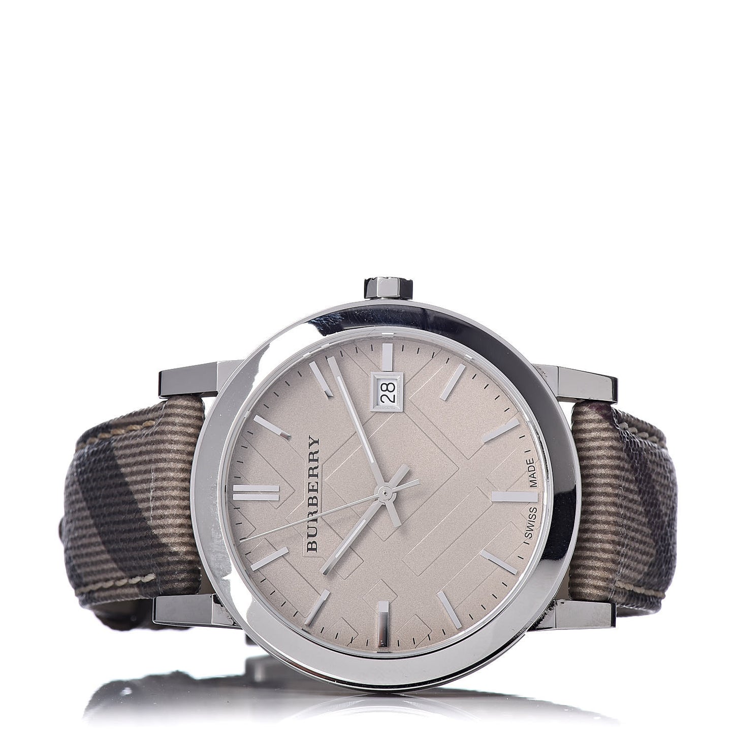 Stainless Steel Calfskin 38mm The City Quartz Watch Brown BU9029