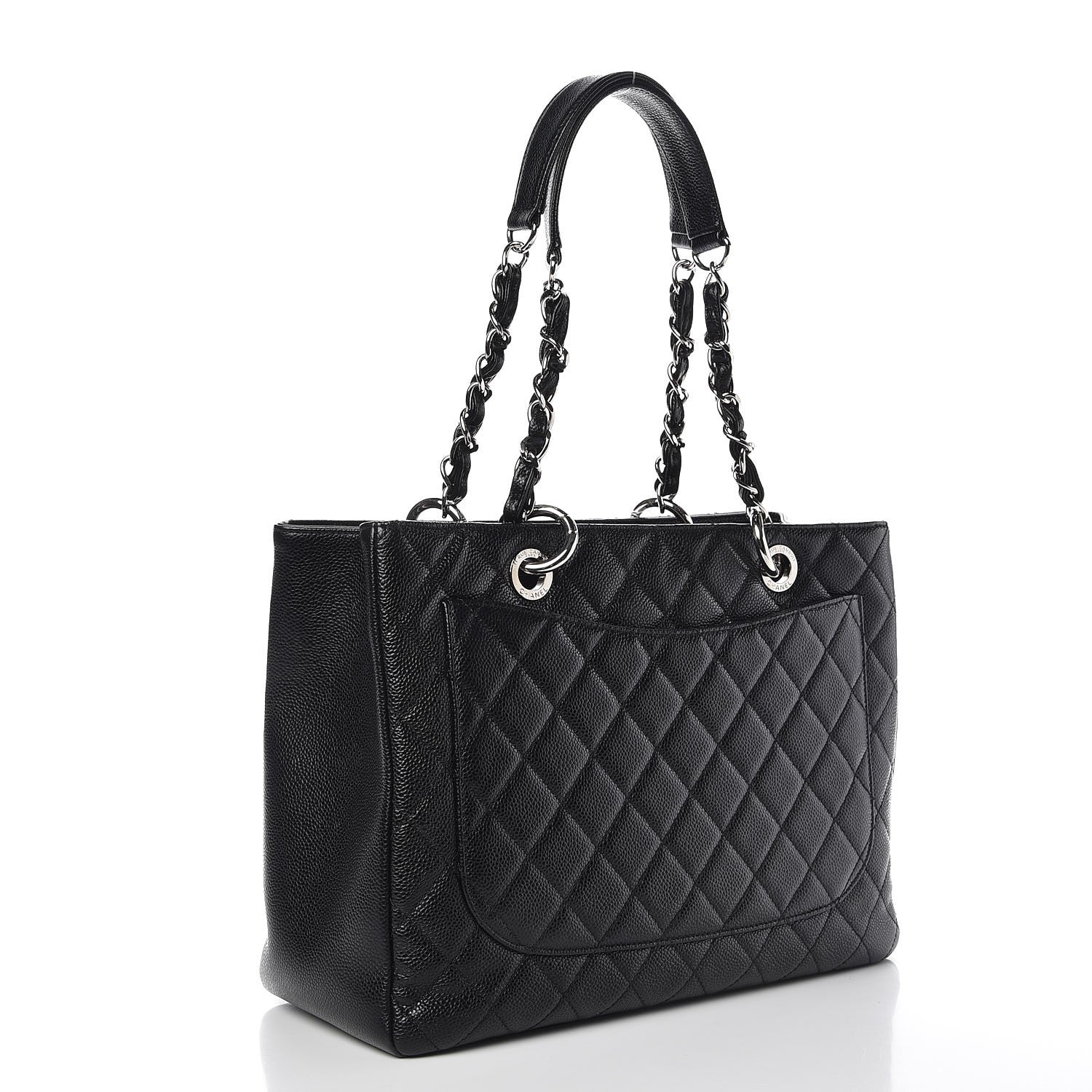 Chanel Caviar Quilted Grand Shopping Tote GST Black 3 of 11