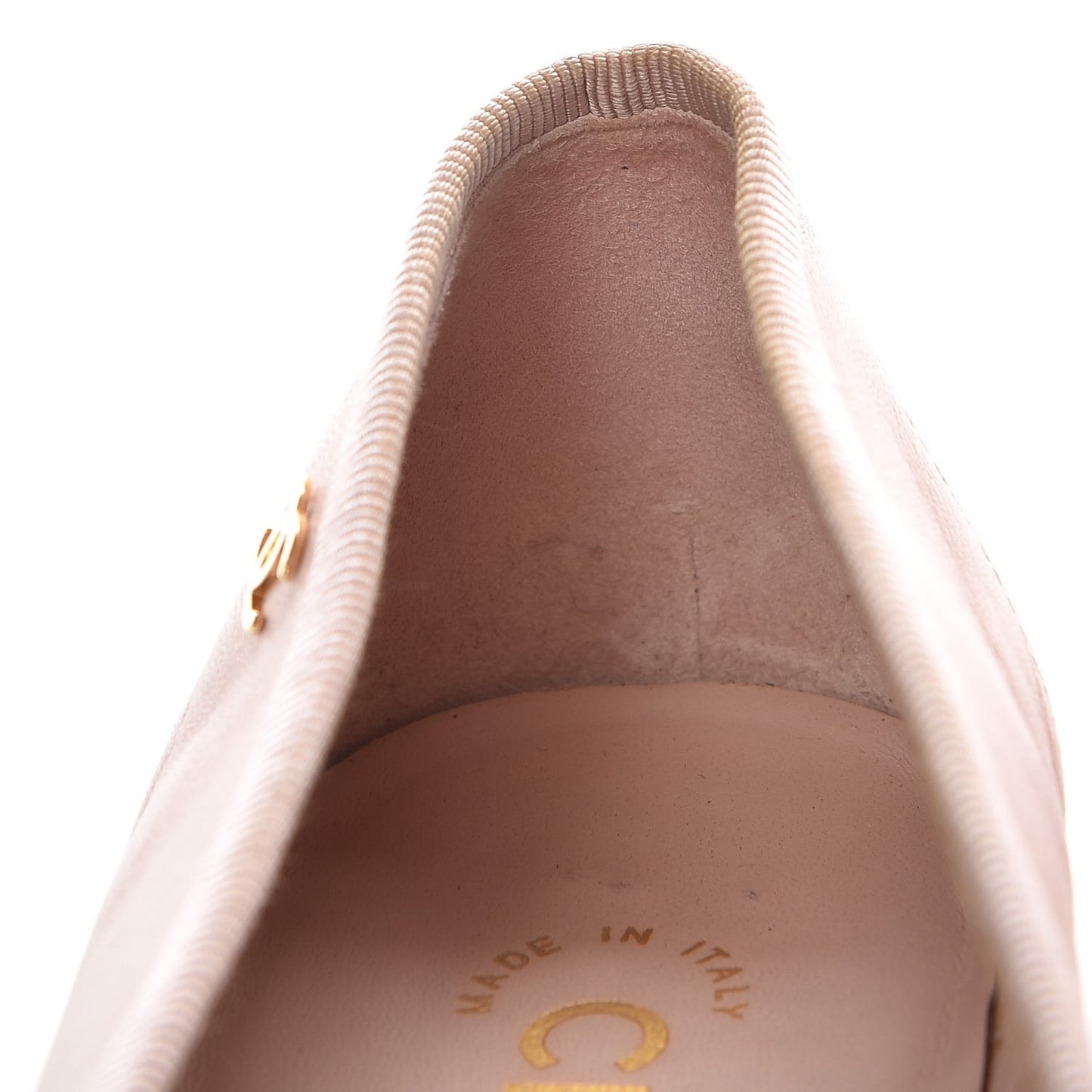 Lambskin Patent Cap Toe CC Ballerina Flats 37 Rose Clair