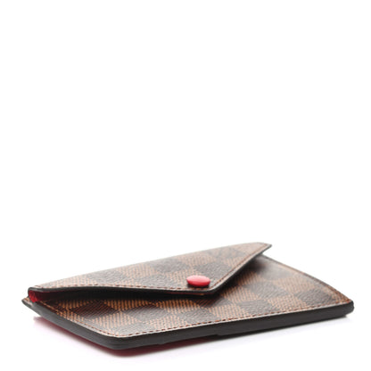 Louis Vuitton Damier Ebene Recto Verso Card Holder Red 4 of 6