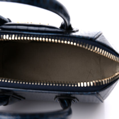 Givenchy Calfskin Crocodile Embossed Mini Antigona Navy 5 of 9