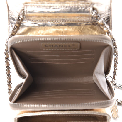 Chanel Crackled Aged Calfskin Mini Crossbody Flap Gold 8 of 10