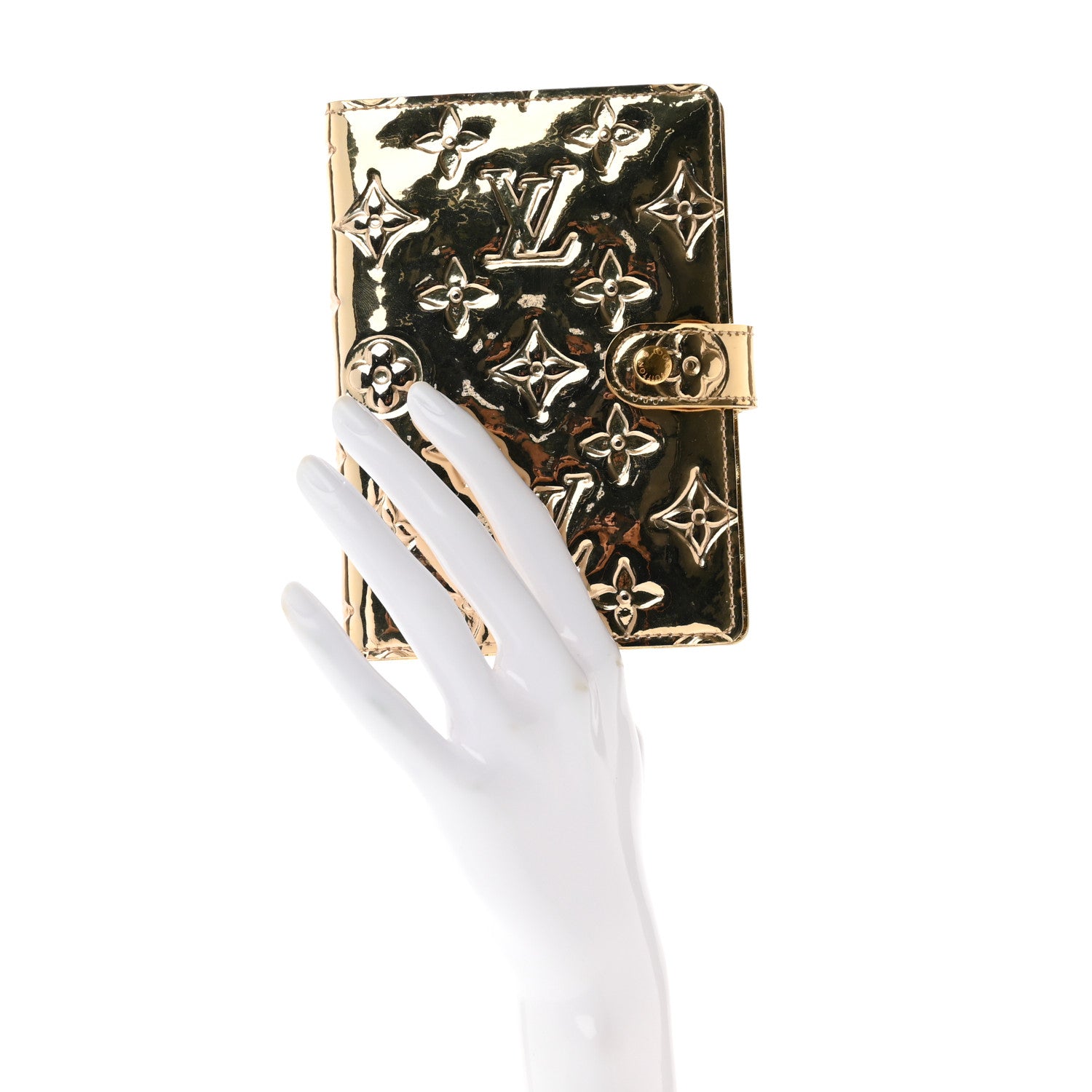Louis Vuitton Monogram Miroir Small Ring Agenda Gold 3 of 7