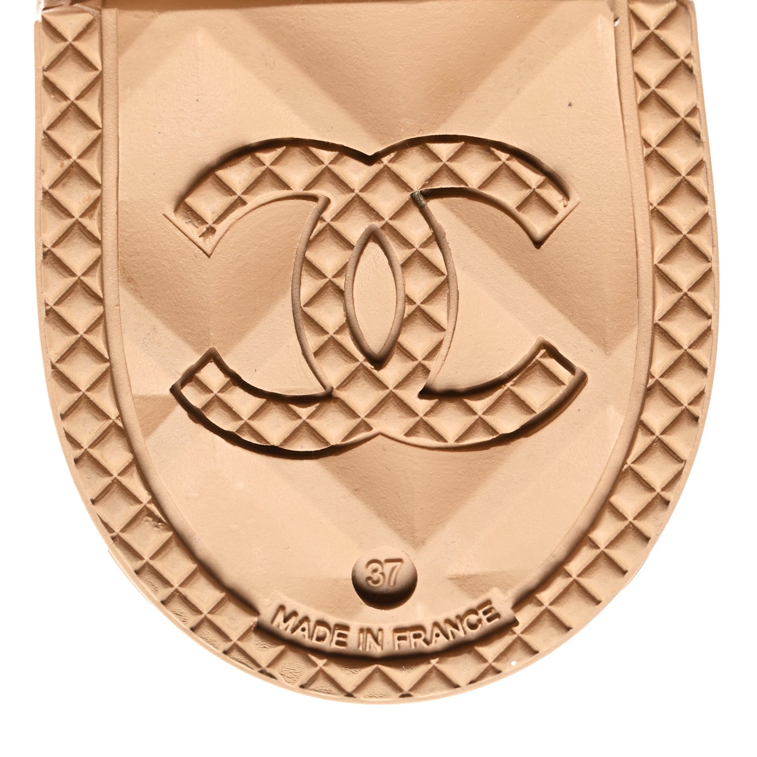 Chanel Caoutchouk CC High Boots 37 Beige 6 of 8