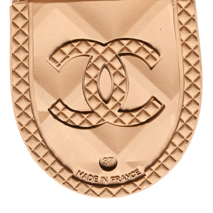 Chanel Caoutchouk CC High Boots 37 Beige 6 of 8