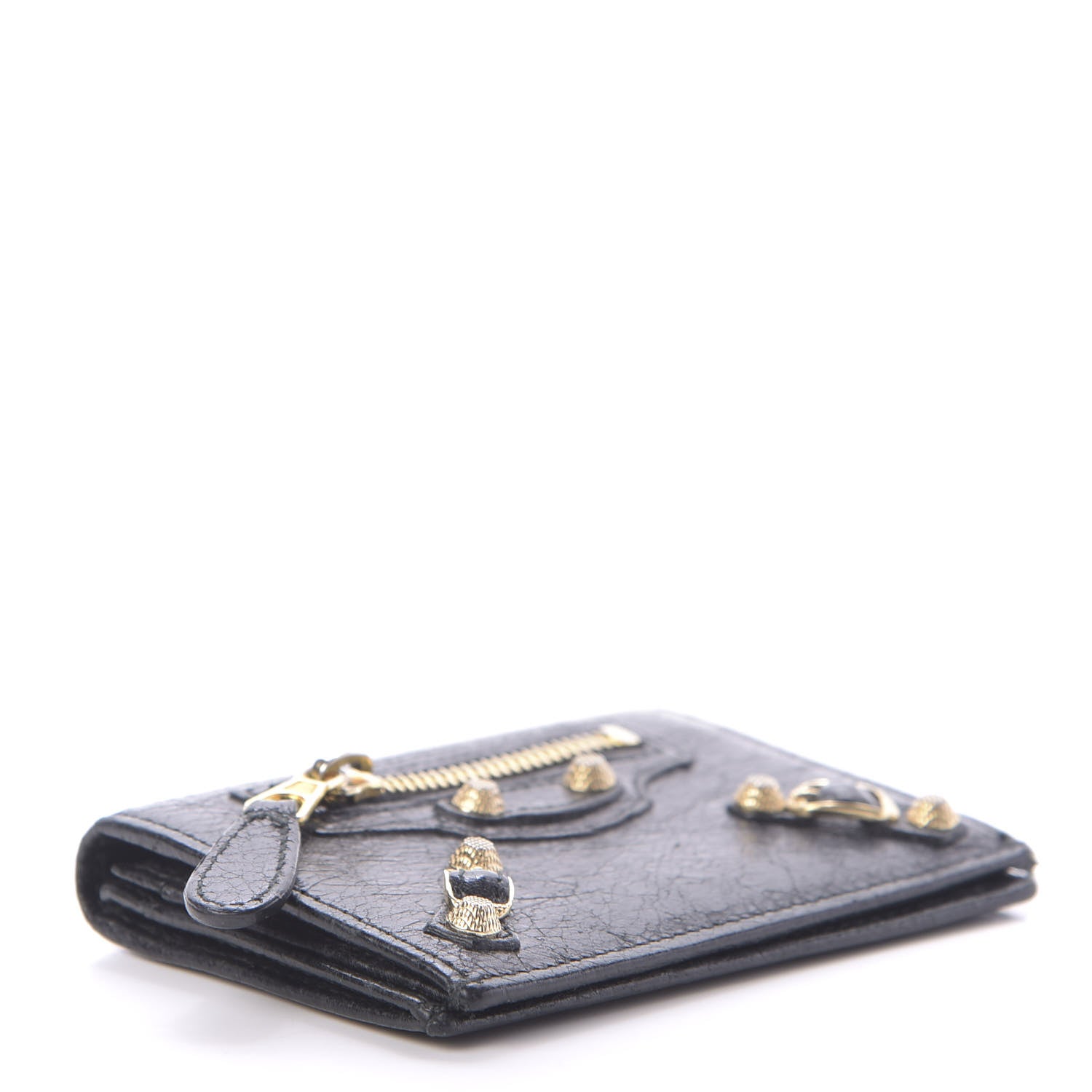 Balenciaga Agneau Giant 12 Gold Card Case Black 3 of 8