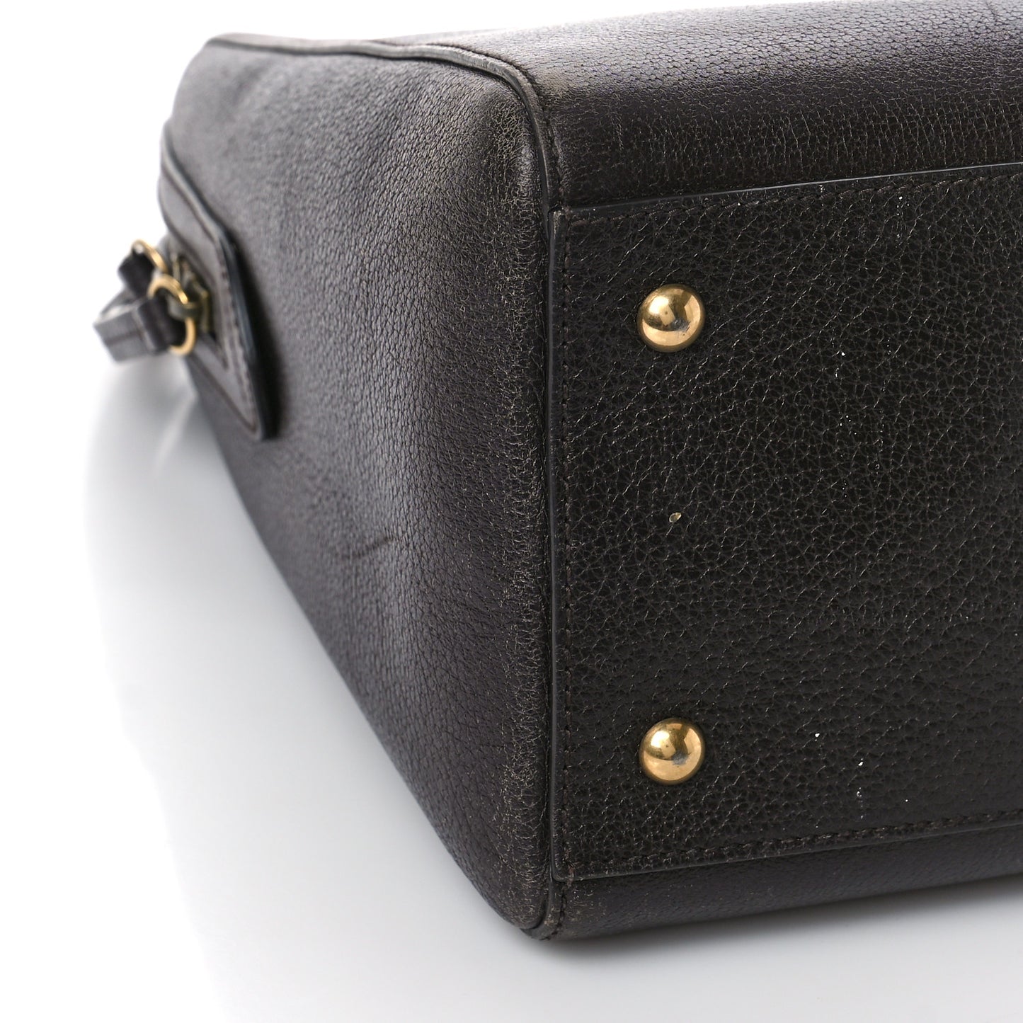 Calfskin Vintage Web Medium Satchel Dark Brown